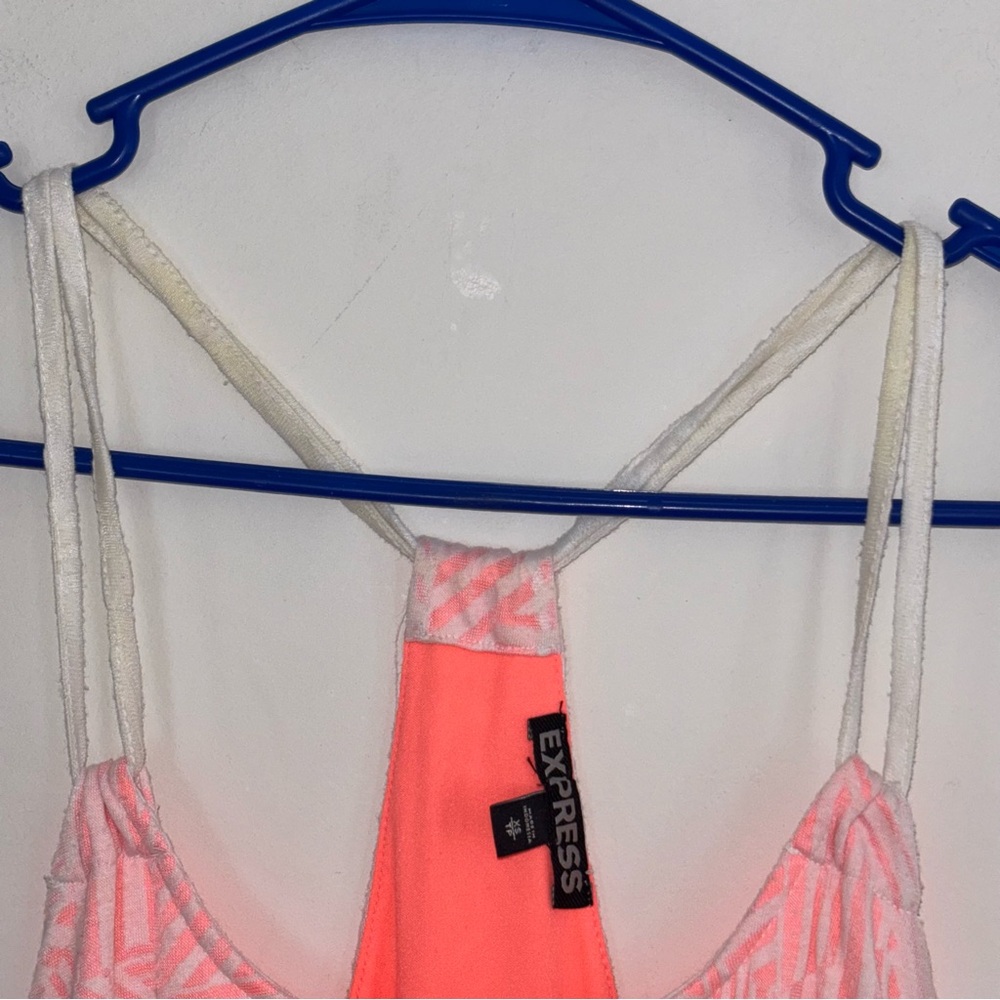 Express Pink Geometric Print Racerback Mini Dress XS - Picture 5 of 9